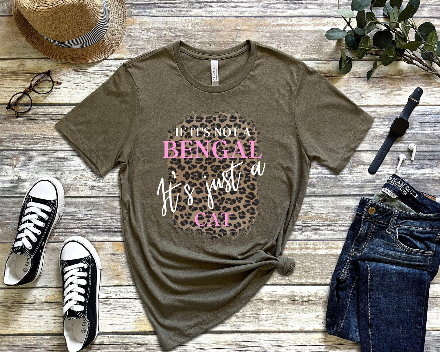 If It's Not a Bengal It's Just a Cat, Cat Mom Gift, Gift for Bengal Cat Lover, Bengal Cat Gift, Unisex Jersey Short Sleeve Tee