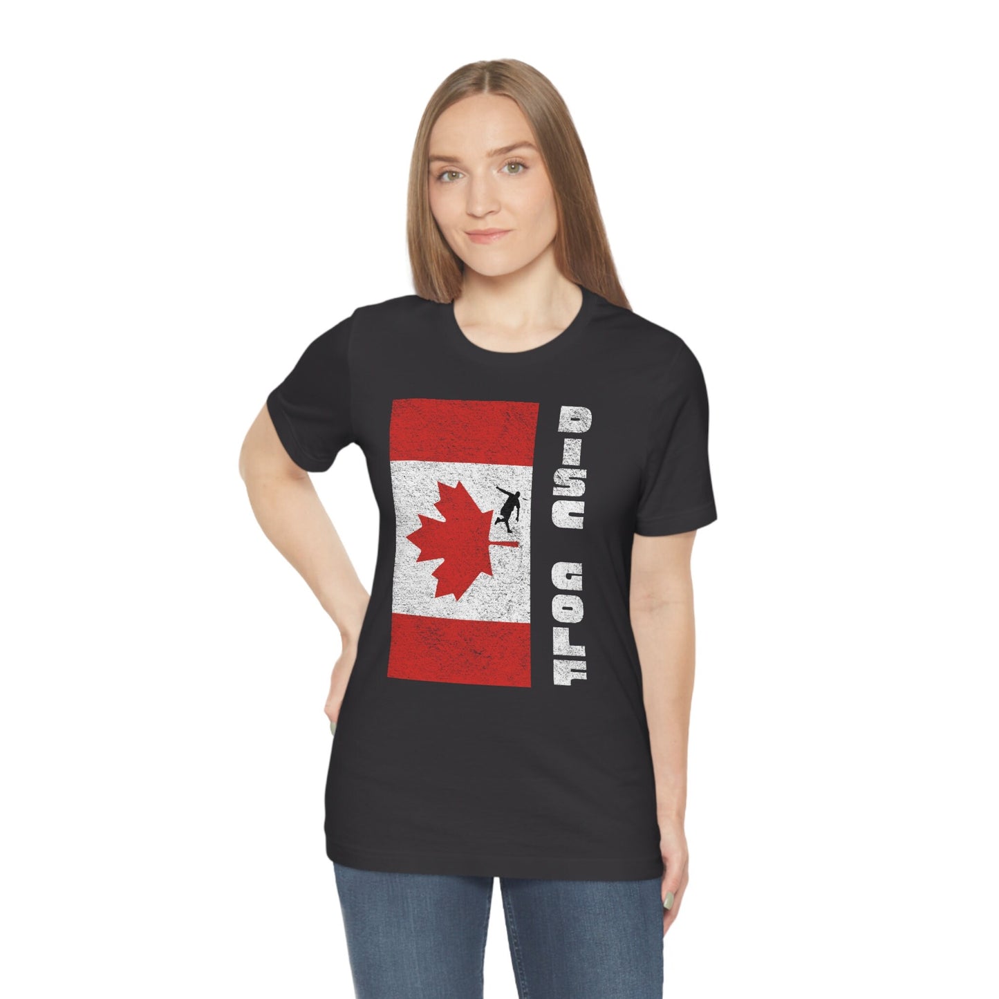 Canadian Disc Golf, Gift for Disc Golf Lover, Unisex Jersey Short Sleeve Tee