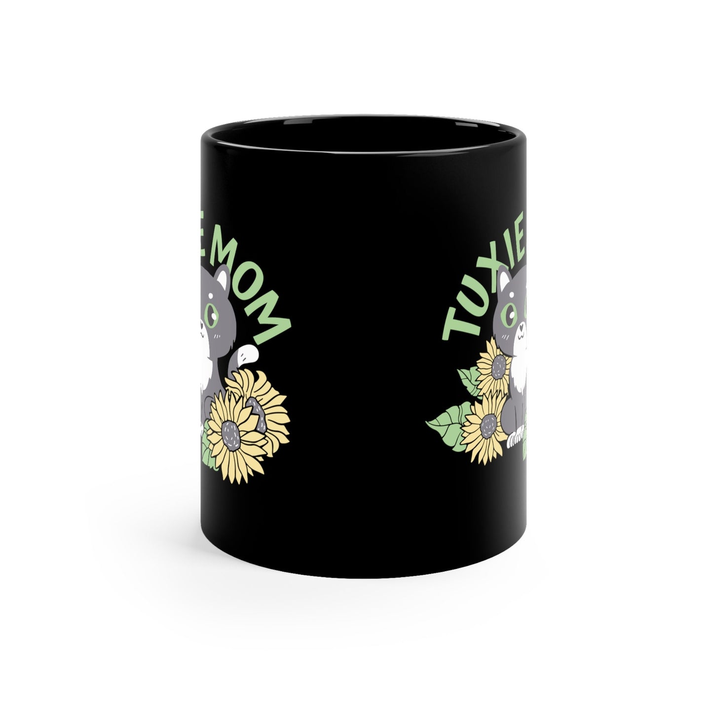 Tuxedo Cat Mug, Black and White Cat Gift, Funny Cat Coffee Cup, Gifts for Cat Lovers, Cat Mum or Dad Gift, Gift from the Cat 11oz Black Mug