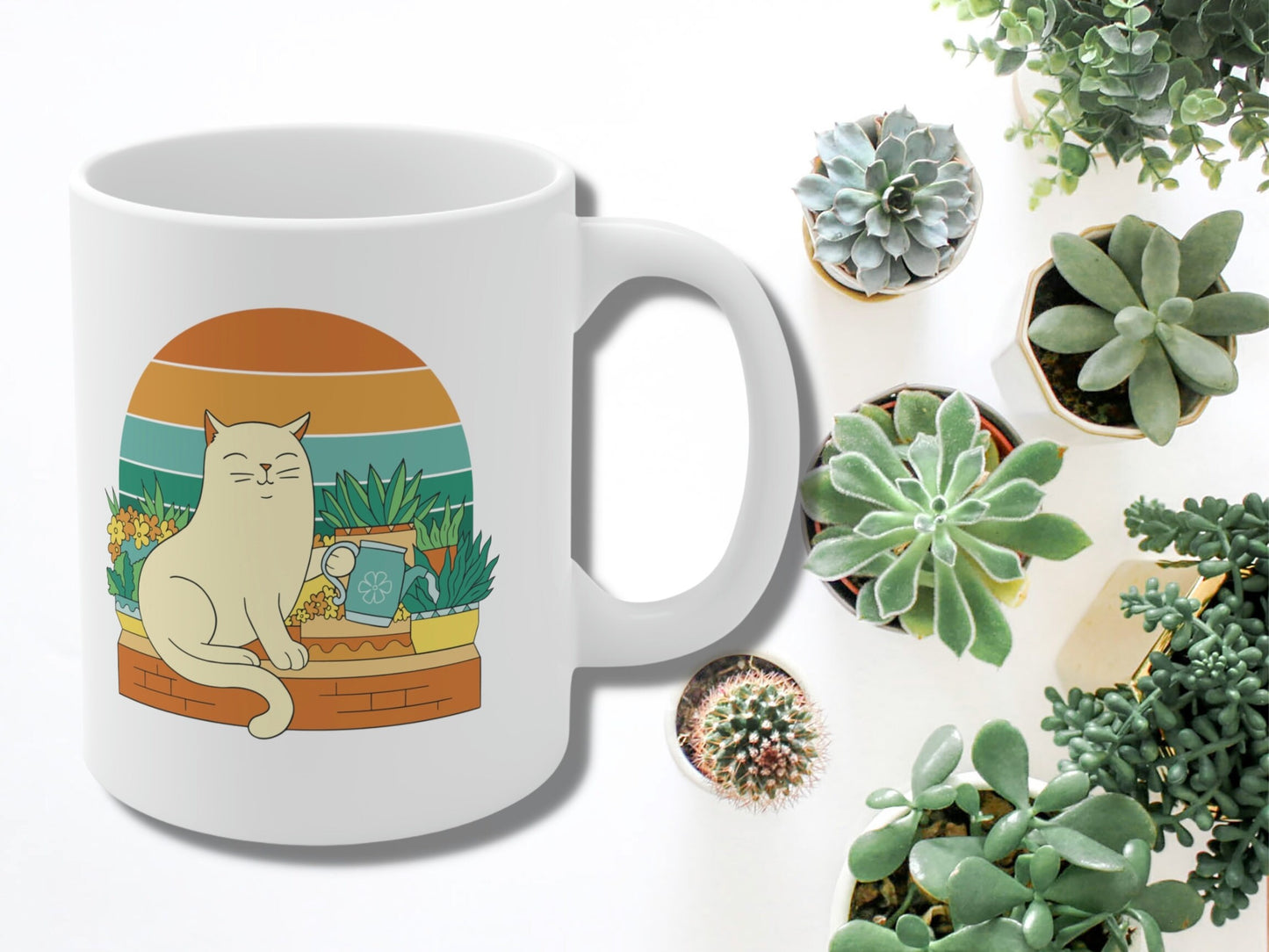 Cats and Plants Mug, Plants and Cats Cup, Cat Lover Mug, Plant Lover Mug, Cats and Coffee, Cat Mug Gift, Plant Mug Gift, Cat Lady Mug