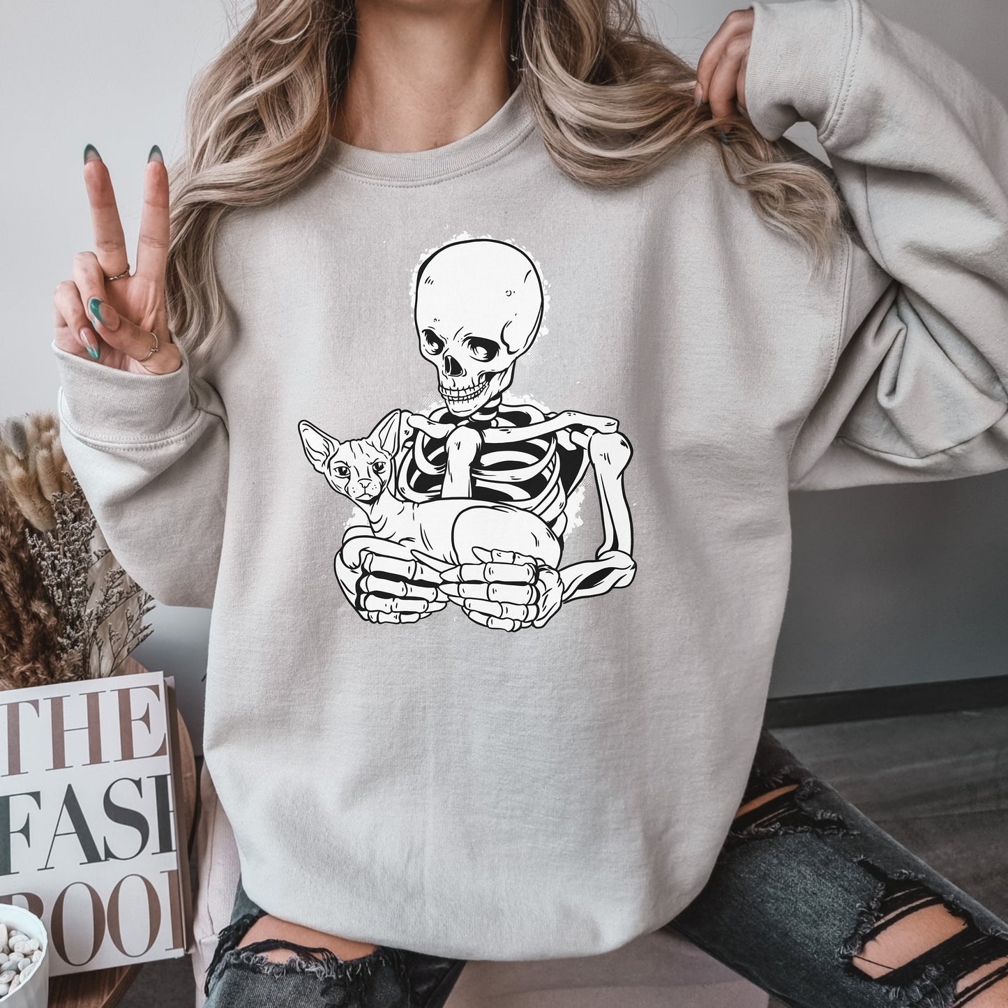 Sphynx Cat Sweater, Custom Cat Shirt, Sphynx Cat Clothes,Cat Mom Sweatshirt,Sphynx Cat Themed Gifts for Cat People,Goth Cat
