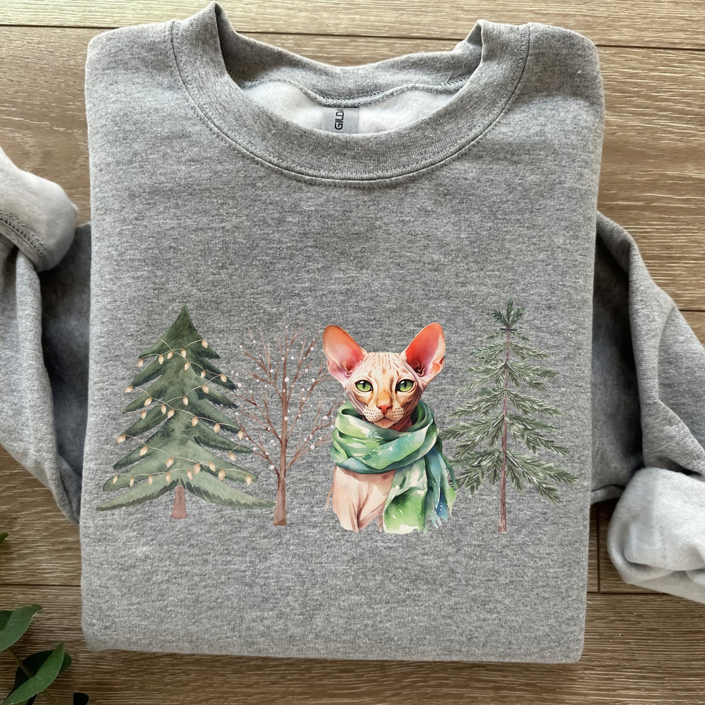 Christmas Sphynx Cat Sweater,Cat Lovers Sweatshirt Gift,Custom Cat Shirt,Sphynx Cat Clothes,Sphynx Cat Themed Gifts for Cat People Moms Dads