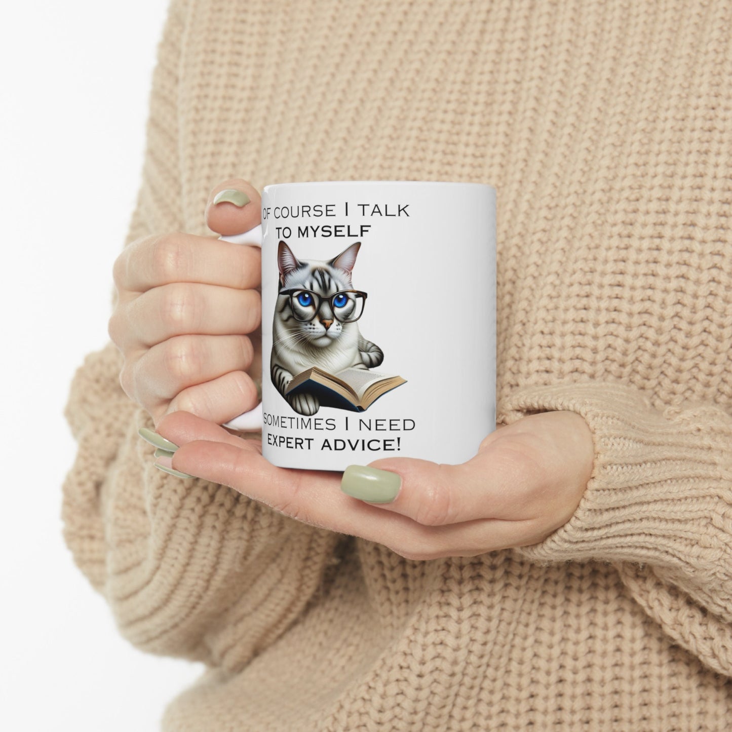 Funny Office Mug Of Course I Talk To Myself Gift for Cat Lover Bengal Cat Mugs Sarcastic Gag Gifts Tea Coffee Cup Coworker Boss Office Gift