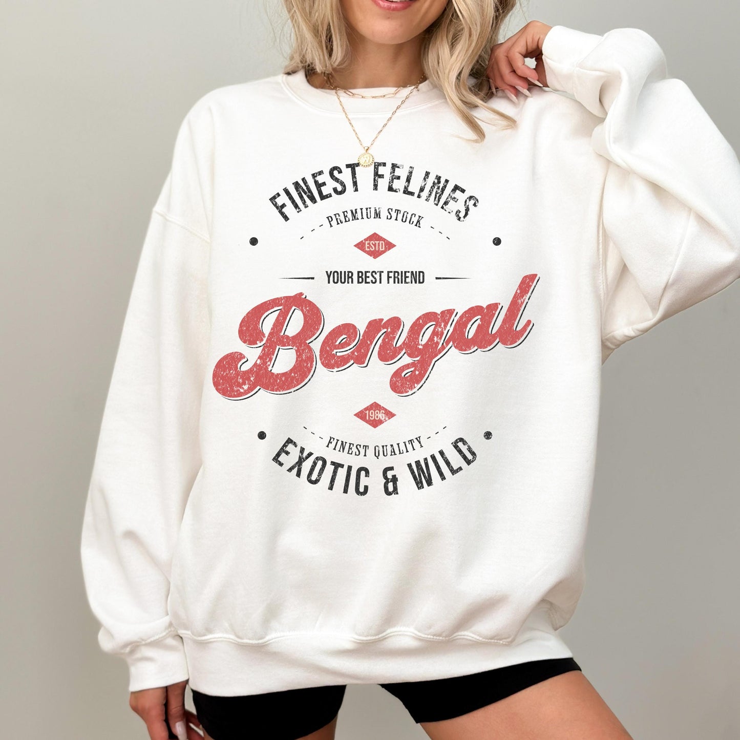 Vintage Bengal Cat Sweatshirt Tshirt Hoodie, Custom Bengal Cat Lover Gift, Bengal Sweater, Bengal Cat Gift, Bengal Cat Lover Shirt