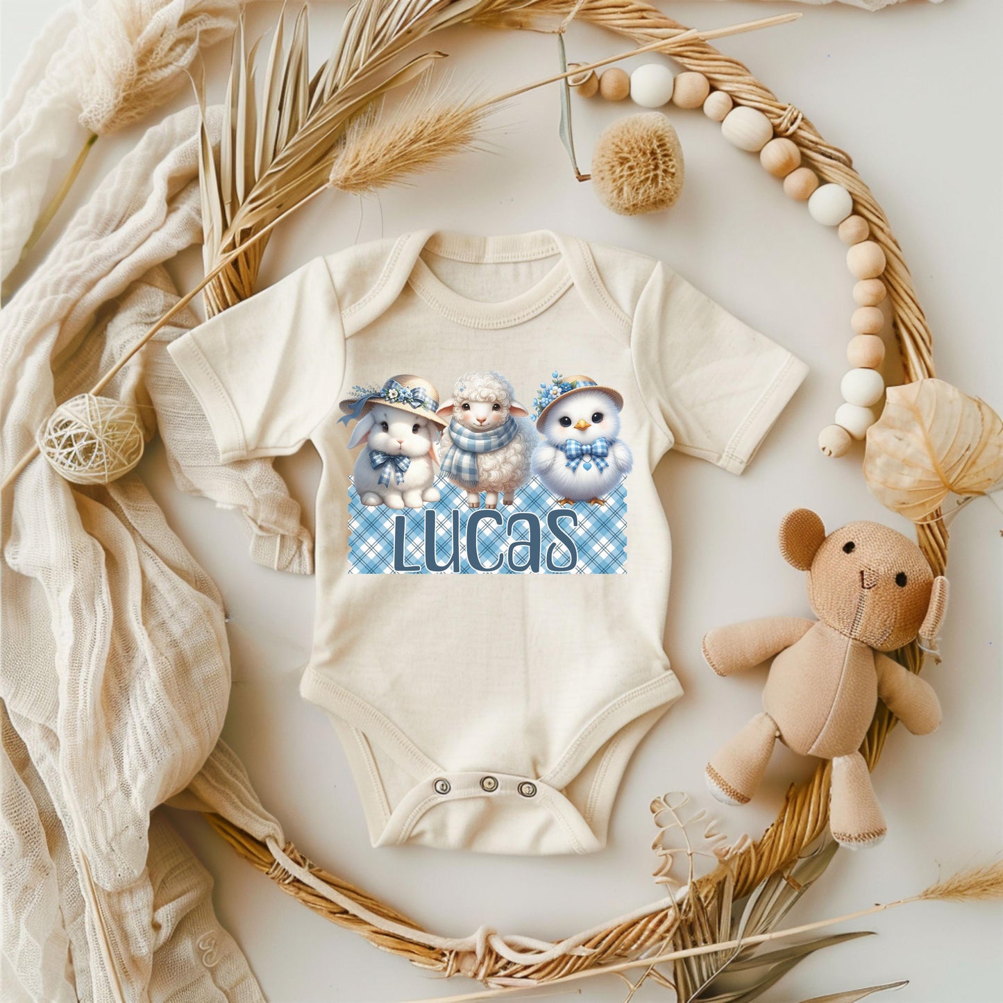 Infant Easter Shirt for Boys Girls Kids Personalized Name Doodle Font Toddler Crewneck Easter Bunny Sweatshirt for 2T Custom Toddler Shirts