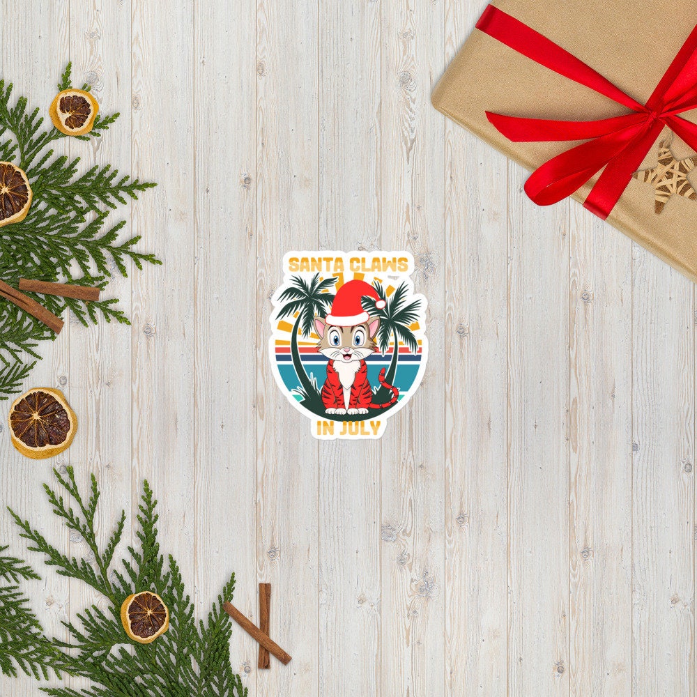 Christmas in July: Santa Claws | Bubble-free stickers