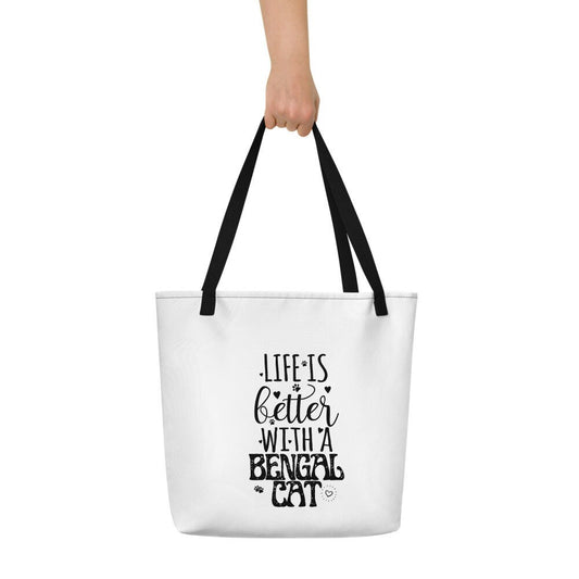 Life is Better With a Bengal Cat | Beach Bag