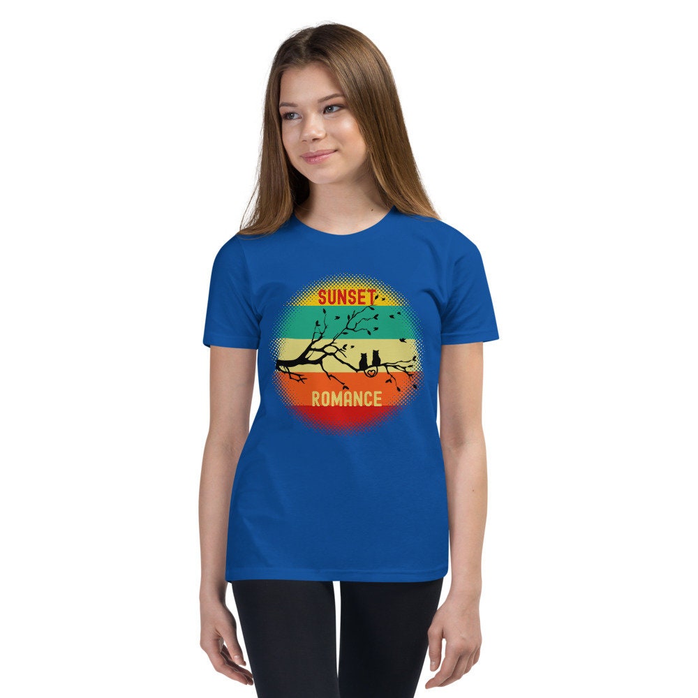 Cats Sunset Romance | Youth Short Sleeve T-Shirt