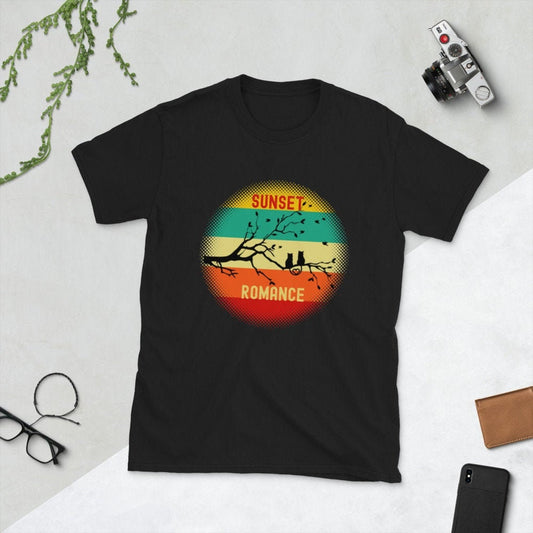 Cats Sunset Romance | Short-Sleeve Unisex T-Shirt