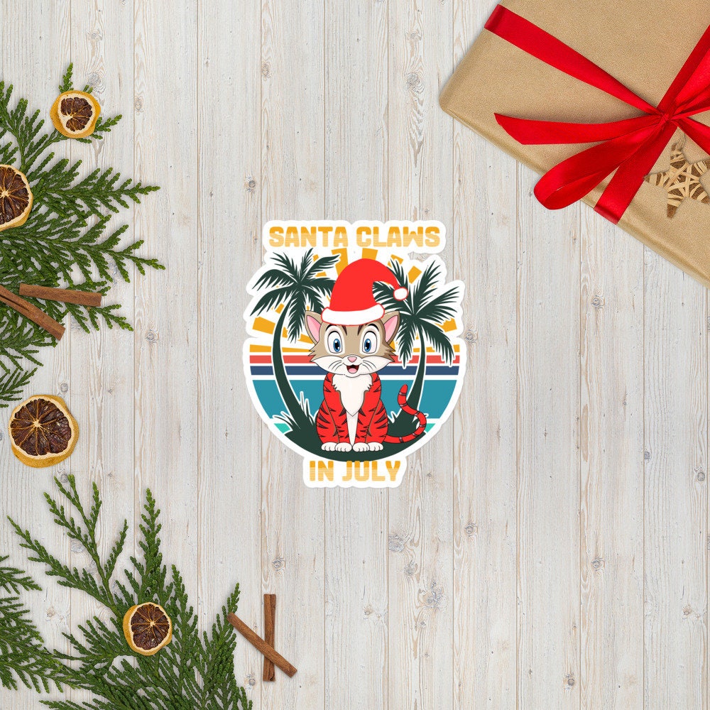 Christmas in July: Santa Claws | Bubble-free stickers