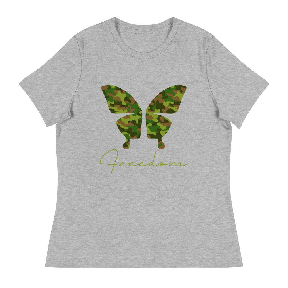 Freedom Camo Butterfly | Women's Relaxed T-Shirt