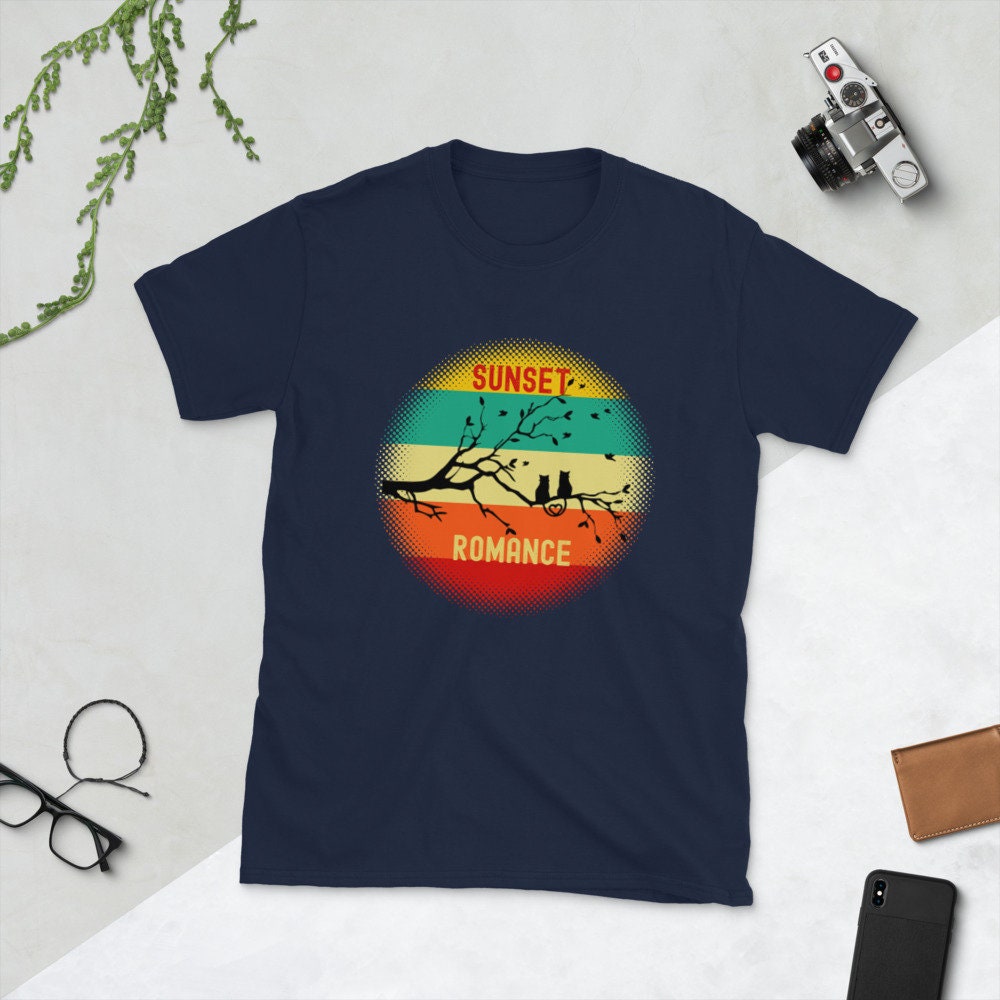 Cats Sunset Romance | Short-Sleeve Unisex T-Shirt