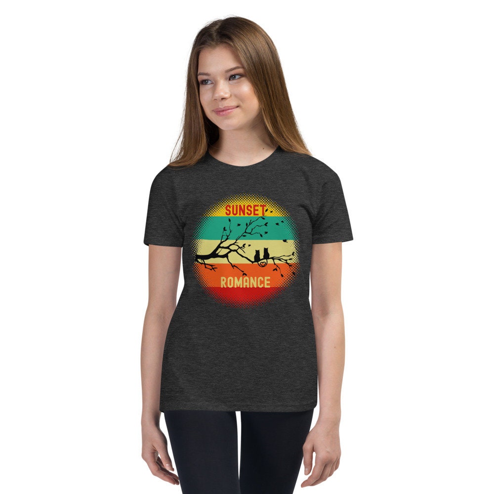 Cats Sunset Romance | Youth Short Sleeve T-Shirt