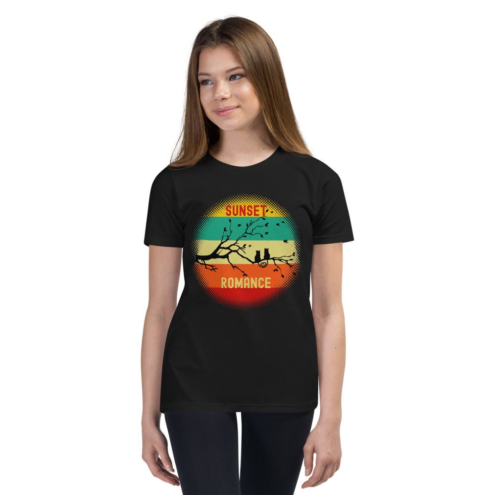 Cats Sunset Romance | Youth Short Sleeve T-Shirt