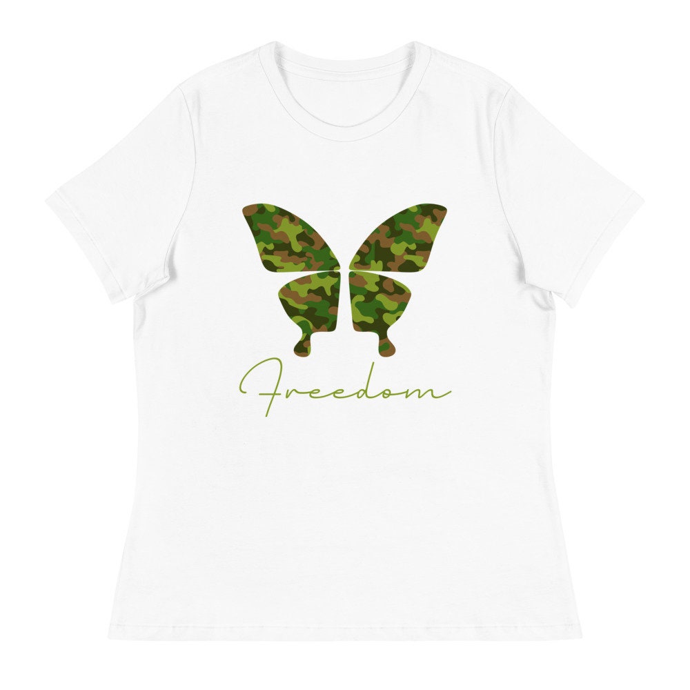 Freedom Camo Butterfly | Women's Relaxed T-Shirt