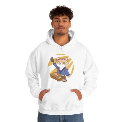 Sushi Master Cat, Sushi Cat, Kawaii Sushi Cat, Cat Dad Hoodie, Cat Mom Hoodie, Cat Present, Cat Gift, Unisex Heavy Blend Hooded Sweatshirt