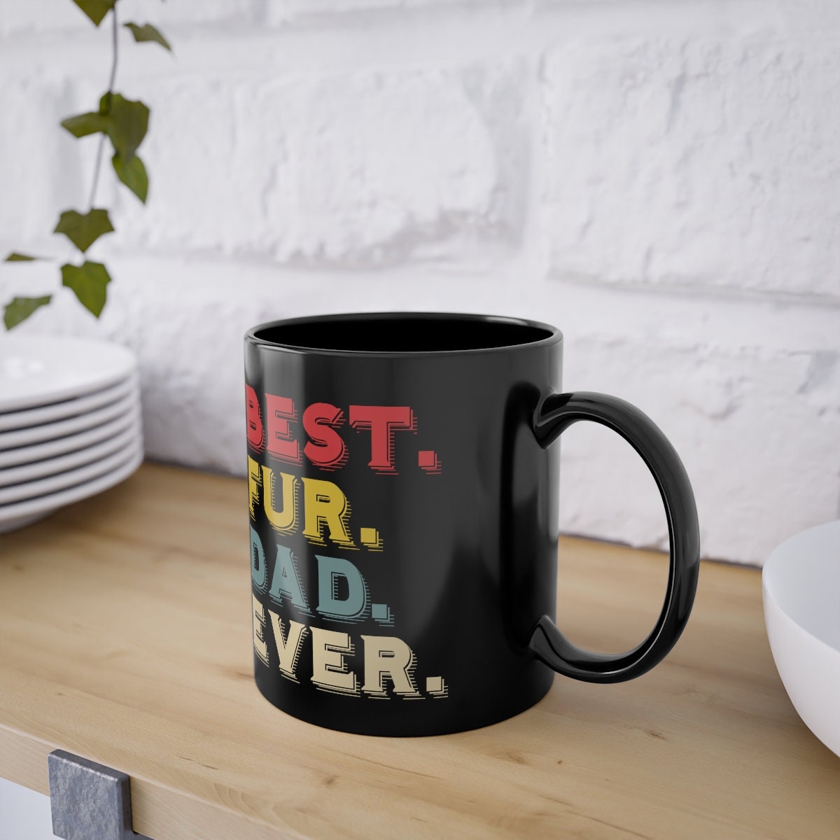 Best Fur Dad Ever, Cat or Dog Dad Gift, Best Cat Dad, Funny Cat Dad Shirt, Cat Present, Fur Dad Gift, Black Coffee Cup, 11oz
