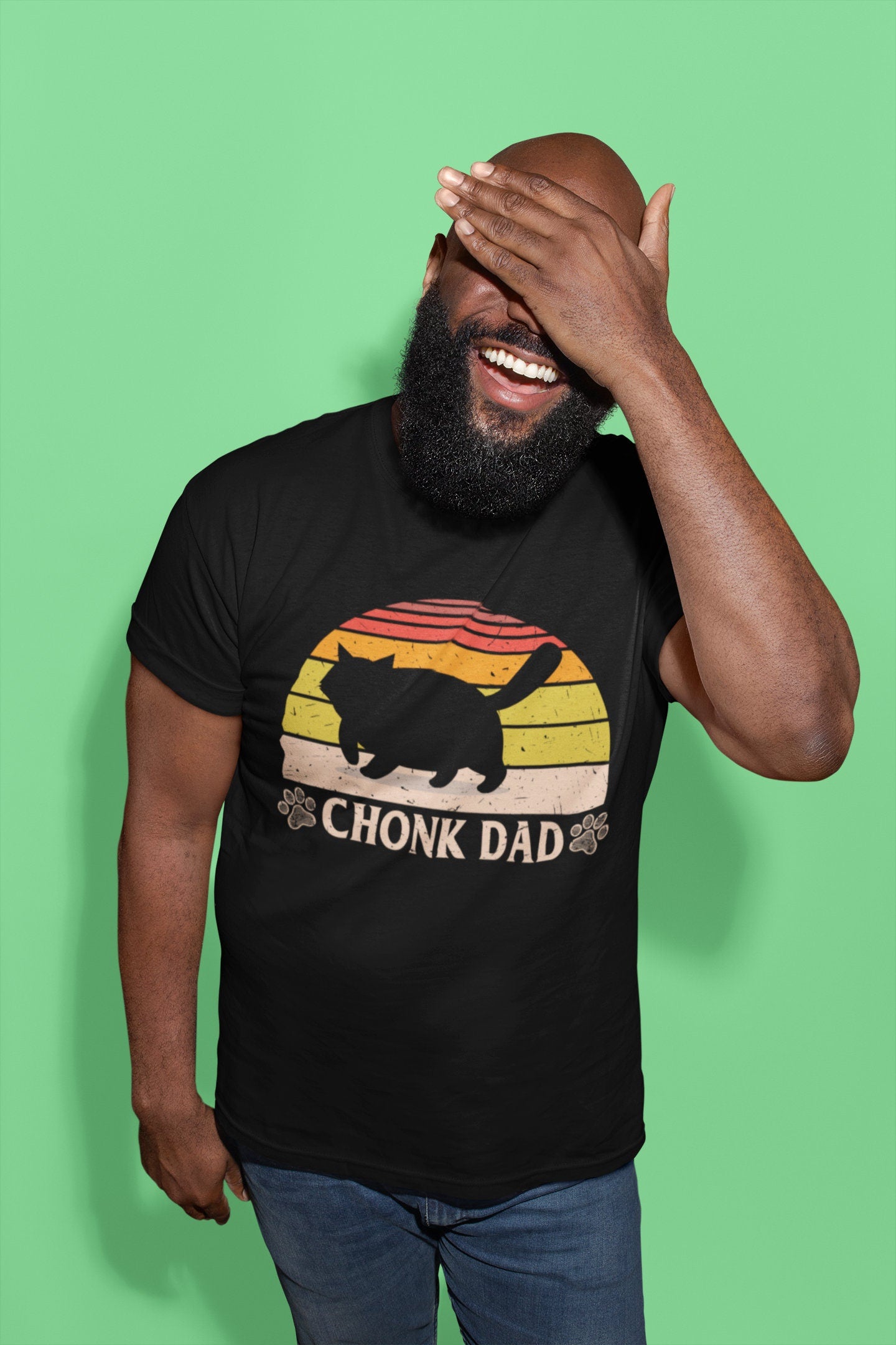 Chonk Dad, Funny Cat Dad T-Shirt, Chonk Cat Shirt, Dad Joke Shirt, Funny Dad Cat Shirt, Unisex Jersey Short Sleeve Tee