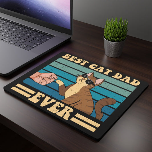 Best Cat Dad Mouse Pad, Gift for Dad, Father's Day Gift, Funny Gift for Him,Birthday Gift,Daddy gift,Gift For Father, Rectangular Mouse Pad