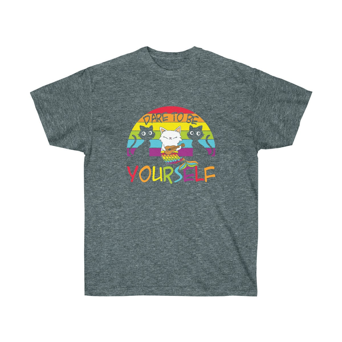 Cute Cat Dare to Be a Mermaid, Equality Shirt, Pride Month Awareness Shirt Gift, Gender Diversity Tee, Dare To Be Yourself Shirt, LGBTQ