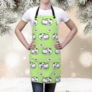Cat Dreaming of Fish Apron, Baking Apron,Kitchen Apron, Chef Apron, Cooking Gift, Cat Lover Gift, BBQ Apron, Cat Lover Gift,Cat Owner Gift