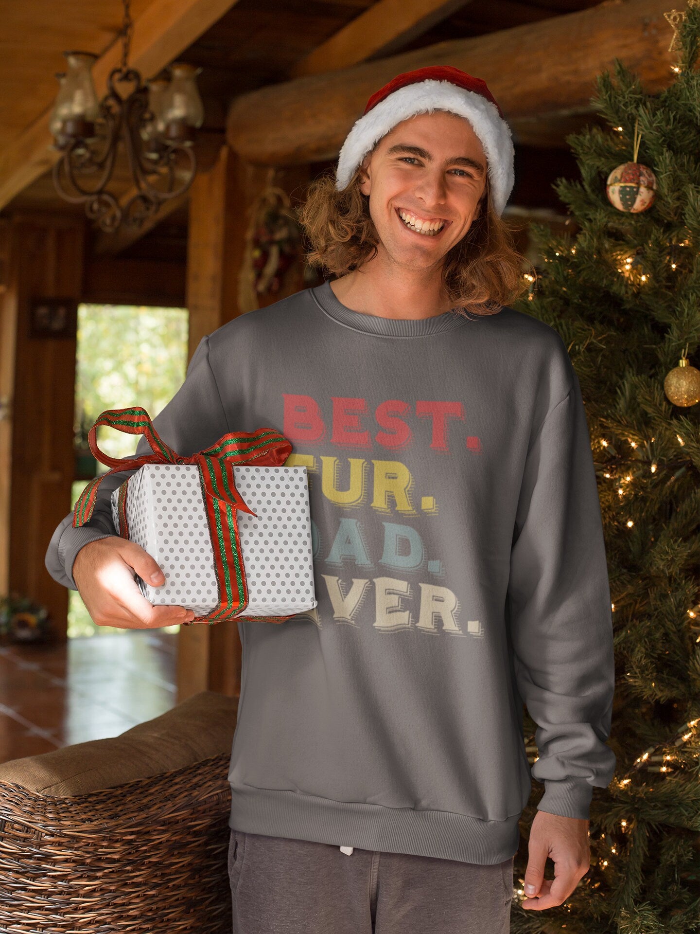 Best Fur Dad Ever, Cat or Dog Dad Gift, Best Cat Dad, Funny Cat Dad Shirt, Cat Present, Fur Dad Gift, Unisex Heavy Blend Crewneck Sweatshirt