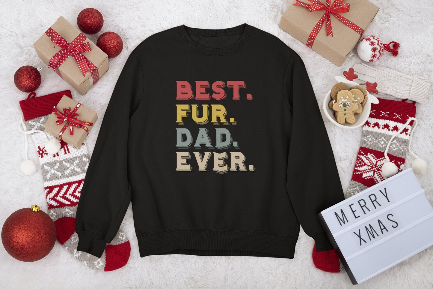 Best Fur Dad Ever, Cat or Dog Dad Gift, Best Cat Dad, Funny Cat Dad Shirt, Cat Present, Fur Dad Gift, Unisex Heavy Blend Crewneck Sweatshirt