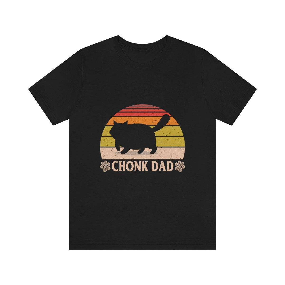 Chonk Dad, Funny Cat Dad T-Shirt, Chonk Cat Shirt, Dad Joke Shirt, Funny Dad Cat Shirt, Unisex Jersey Short Sleeve Tee