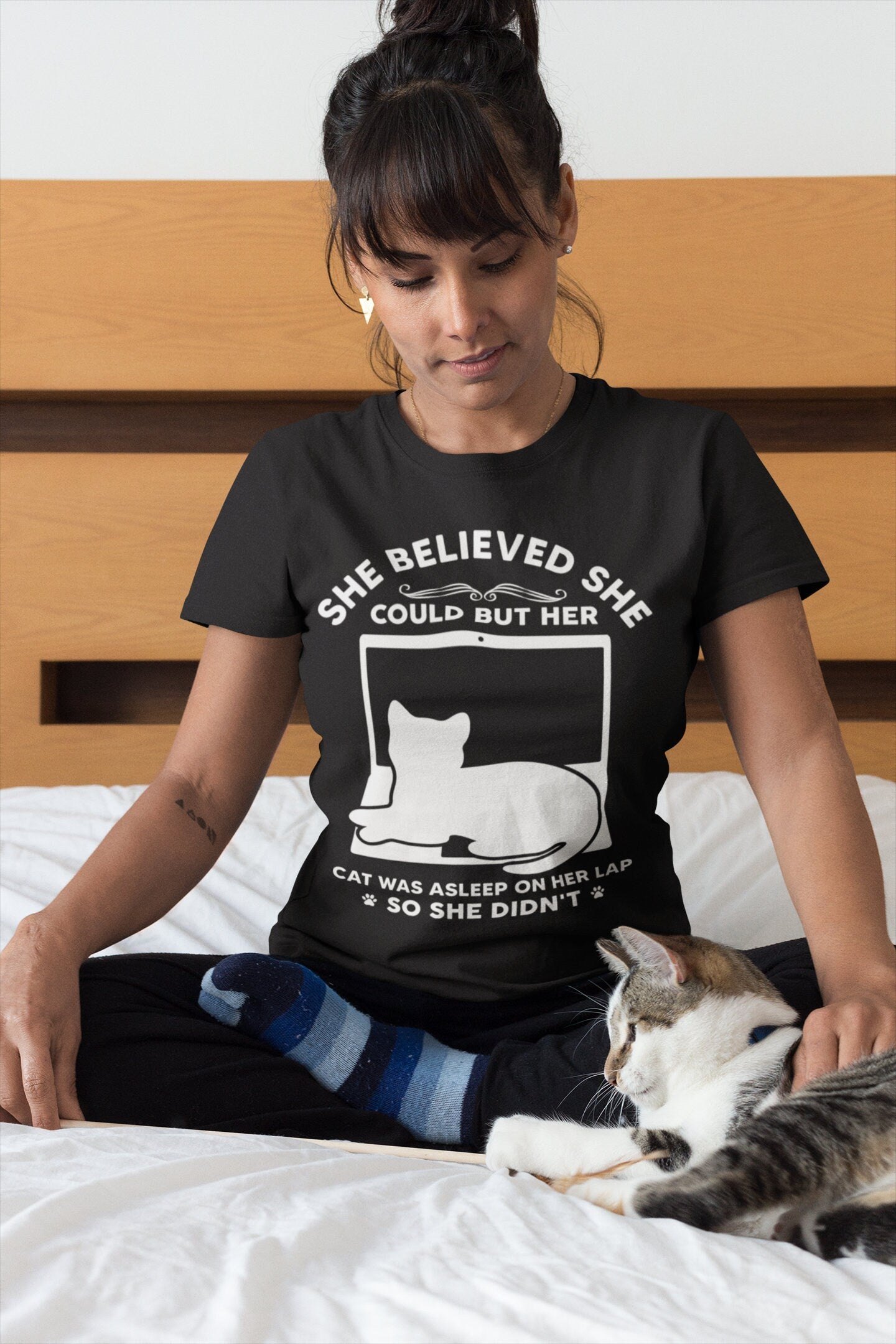 She Believed She Could, Funny Cat Shirt, Cat Gift for Women, Unisex Tshirt, Cat Lover Shirt, Cat Lady Shirt, Cat Tshirt,