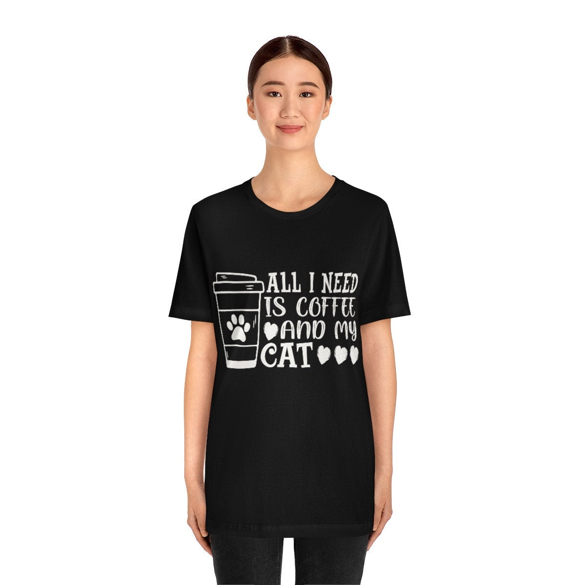 All I Need Coffee And My Cat Shirt, Cat Dad Shirt, Cat Mom Shirt, Cat Present, Coffee Lover Shirt