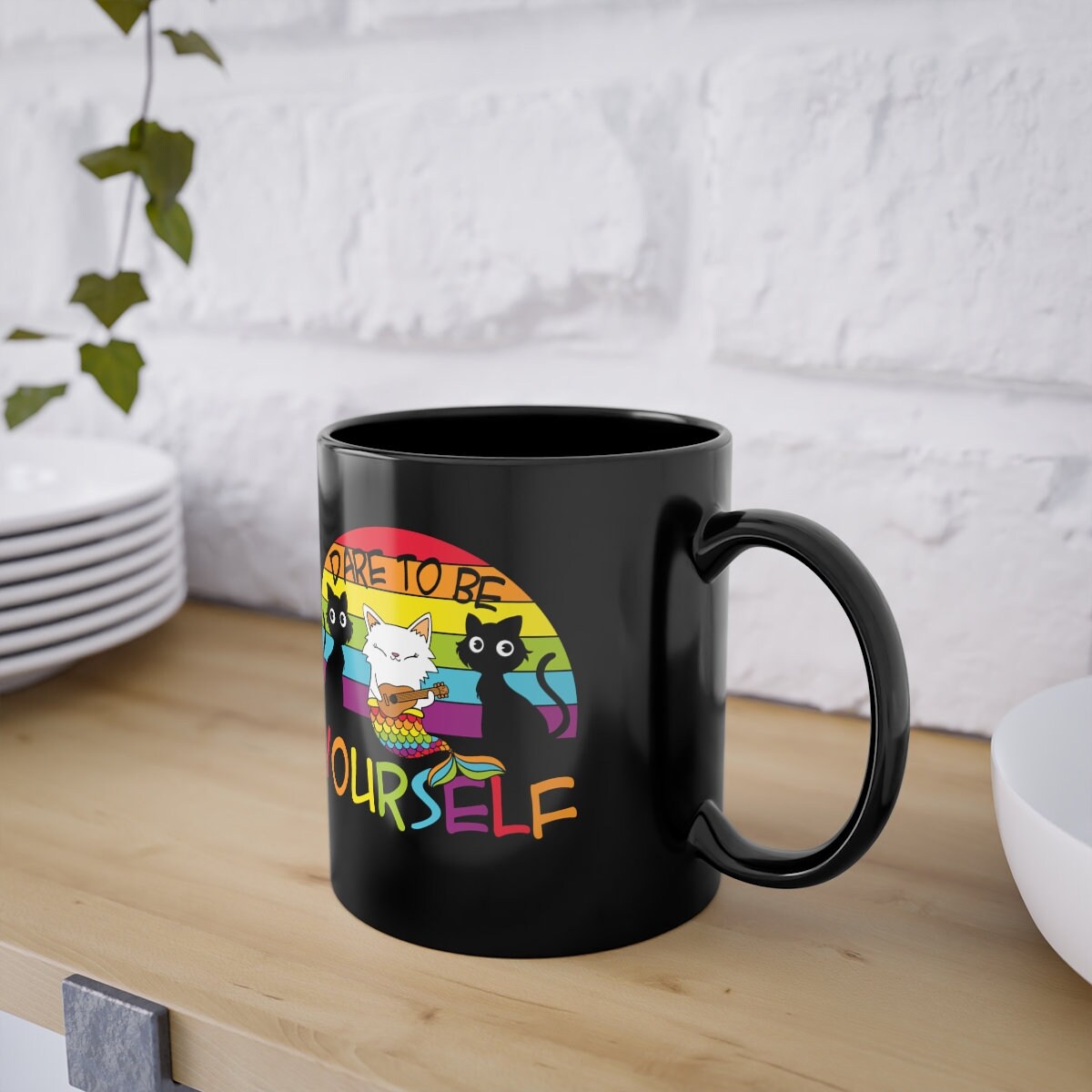 Black Coffee Cup, 11oz