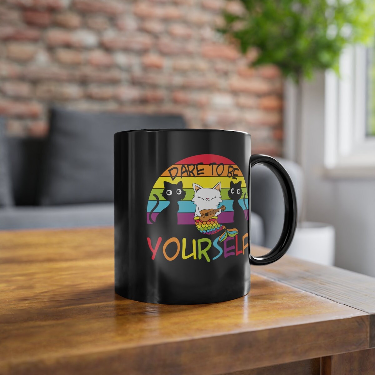 Black Coffee Cup, 11oz