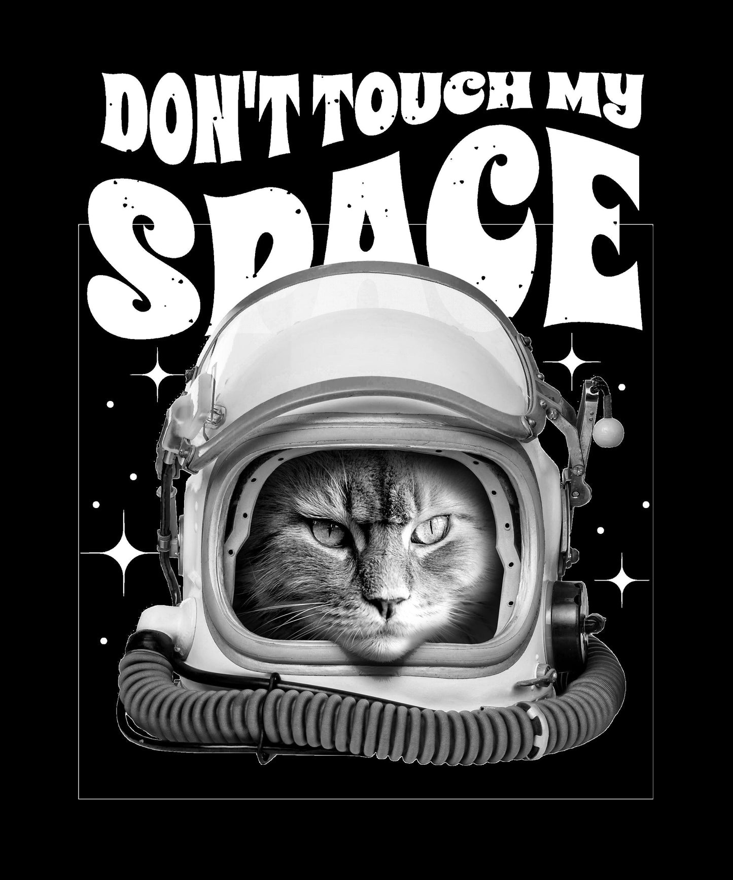 Bone Shape Space Cat Pet Food Mat, Astronaut Cat Food Mat, Don't Touch My Space, Pet Placemat Pet Feeding Mats