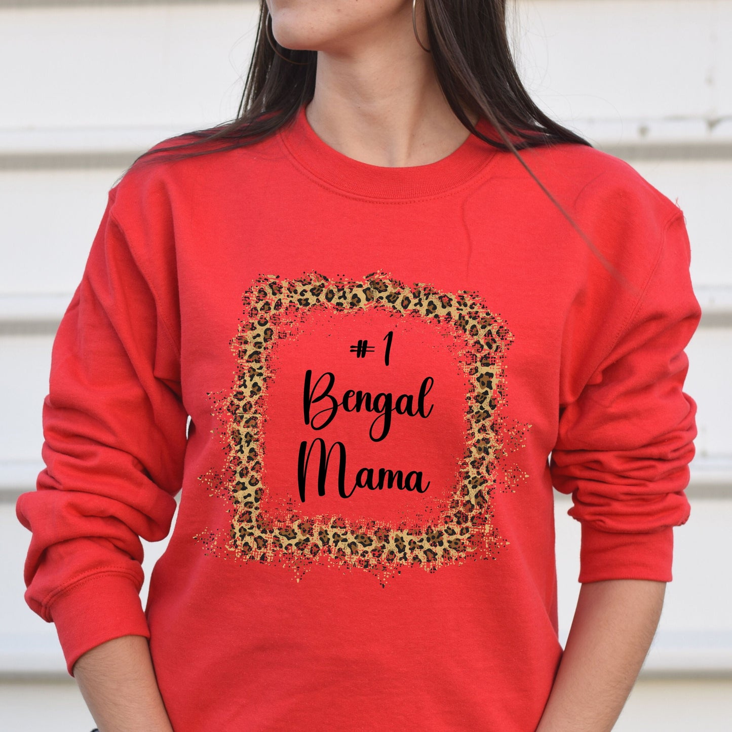 Bengal Mama Sweatshirt, #1 Bengal Mama, Gift for Cat Mom, Bengal Cat Lover Sweatshirt, Leopard Cat Present, Crewneck Sweatshirt