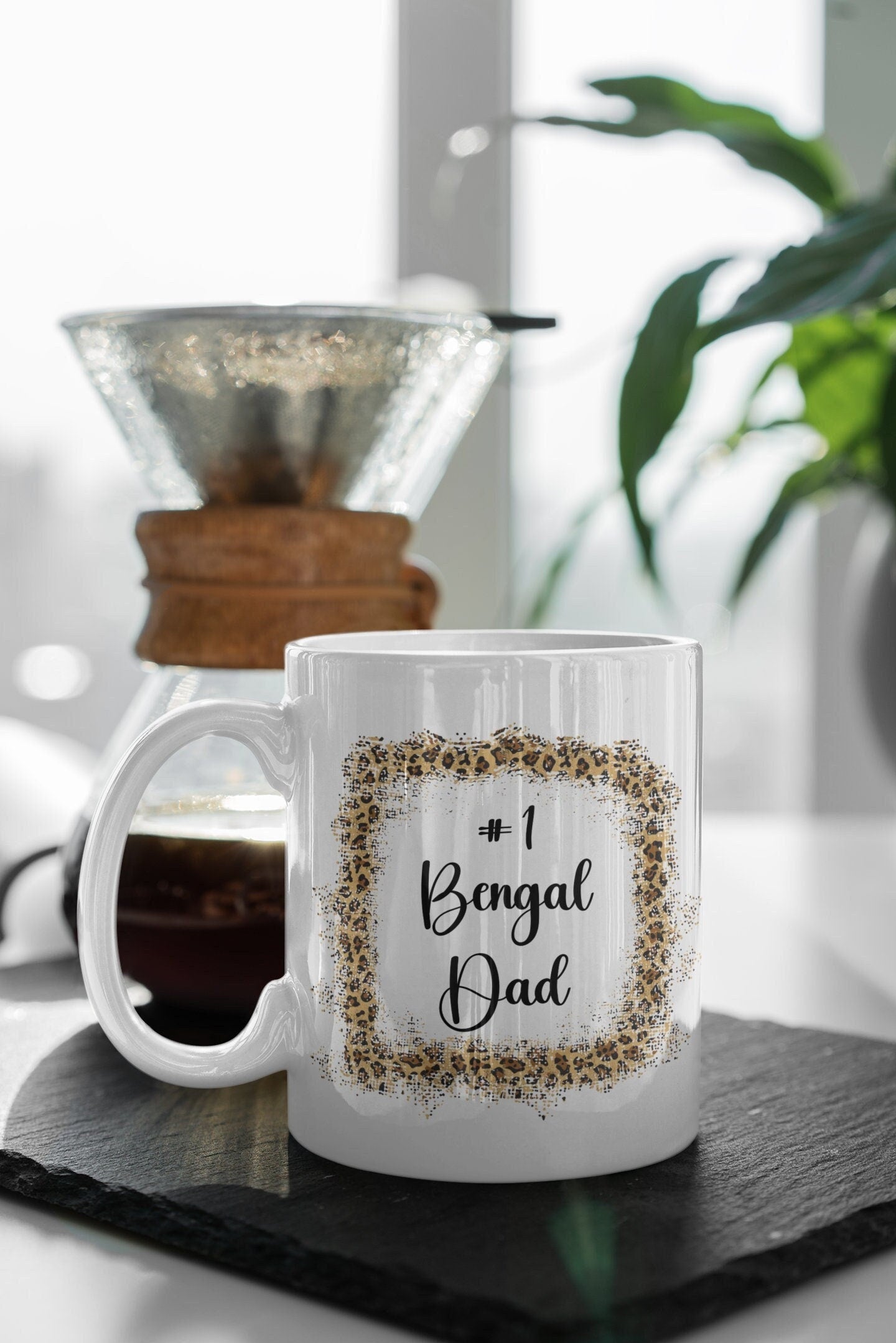 Bengal Dad Mug, #1 Bengal Dad, Gift for Cat Dad, Bengal Cat Lover Mug, Leopard Cat Present, Ceramic Mug 11oz