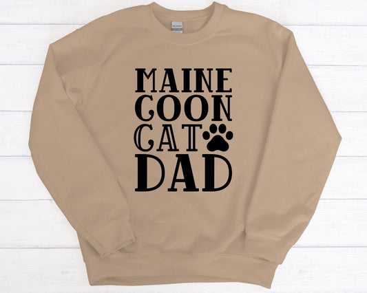 Maine Coon Cat Dad Shirt, Maine Coon Shirt for Him, Maine Coon Gifts, Maine Coon Cat Sweatshirt, Maine Coon Father, Best Maine Coon Dad Ever