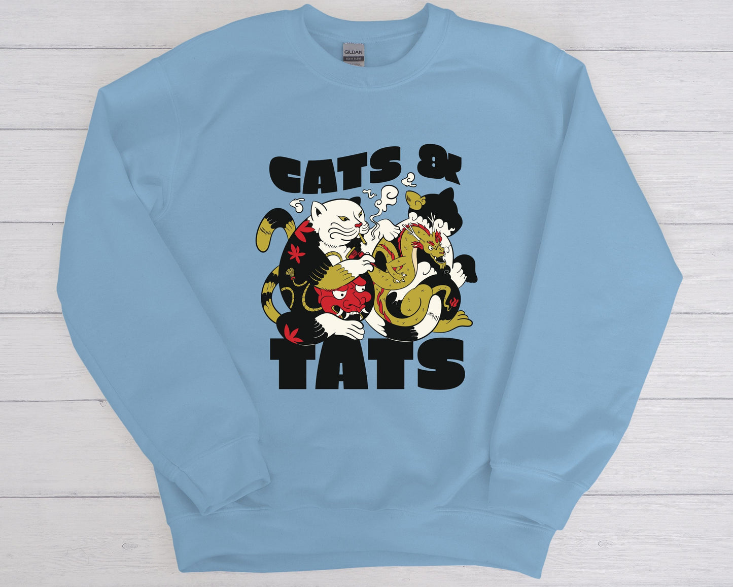 Tats and Cats Sweatshirt, Tattoo Cat Lover Gift, Cat Dad Mom Shirt, Tats and Cats, Funny Cat Lover Gift, Cat Present