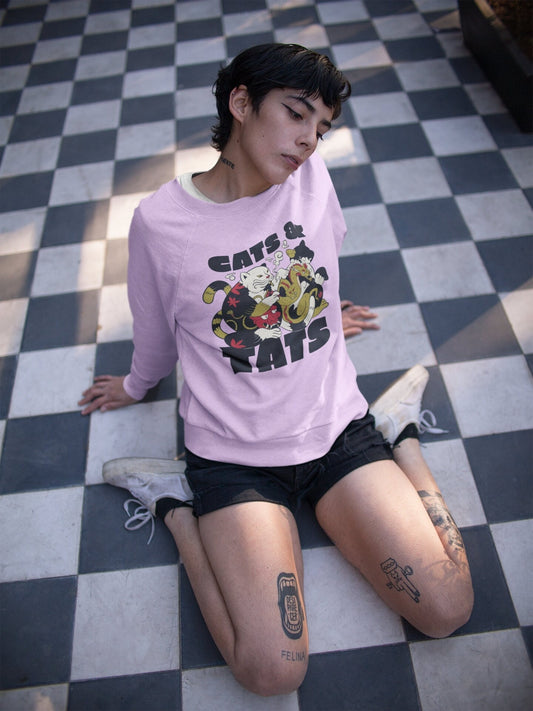 Tats and Cats Sweatshirt, Tattoo Cat Lover Gift, Cat Dad Mom Shirt, Tats and Cats, Funny Cat Lover Gift, Cat Present