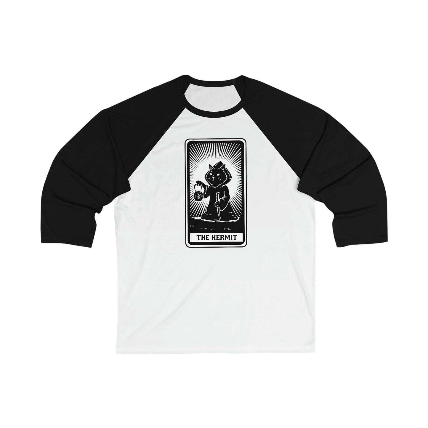 Hermit Tarot Card Black Cat Tshirt, Hermit Tarot Tee for Cat Lover, Tarot Card Gift, Cat Gift, Celestial Gift