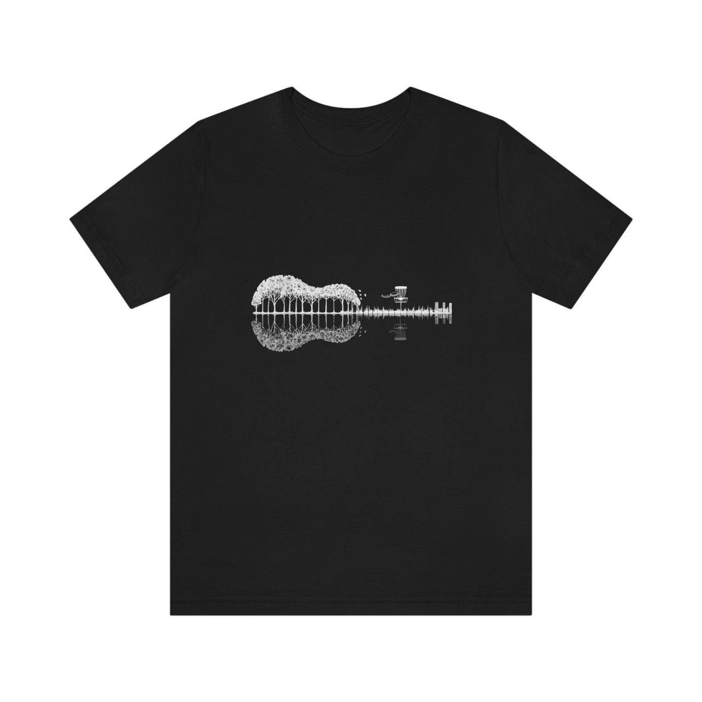 Disc Golf Guitar Shirt, Gift for Disc Golf and Guitar Lovers, Disc Golf Gift, Guitar Gift, Unisex Jersey Short Sleeve Tee