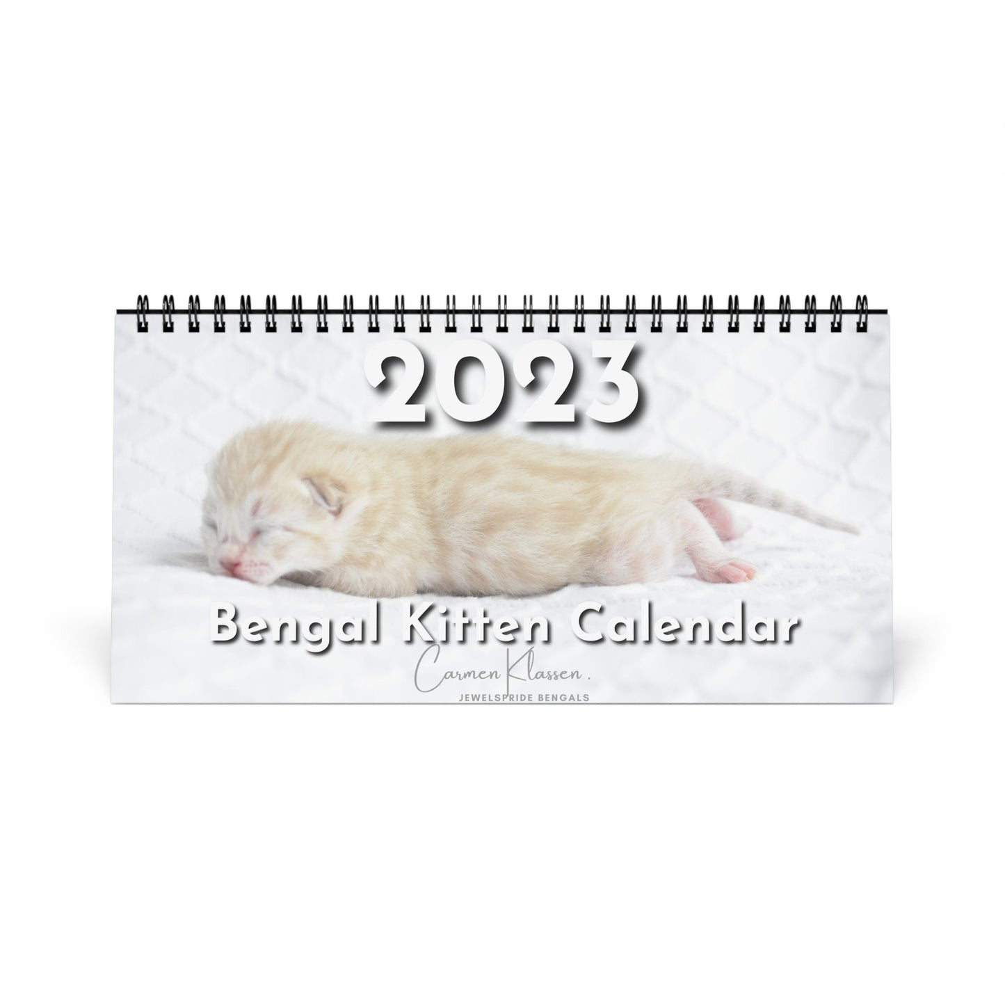 2023 Bengal Kitten Desk Calendar, Jewelspride Bengals Kitten Photos, Unique Custom Photo Calendar