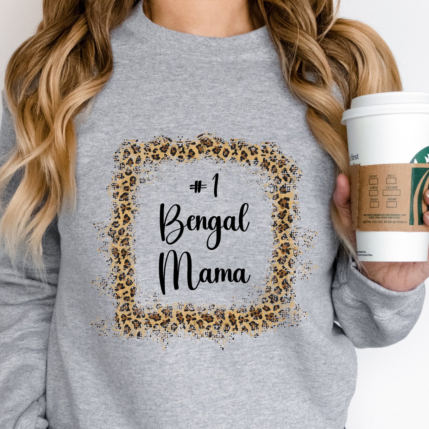 Bengal Mama Sweatshirt, #1 Bengal Mama, Gift for Cat Mom, Bengal Cat Lover Sweatshirt, Leopard Cat Present, Crewneck Sweatshirt