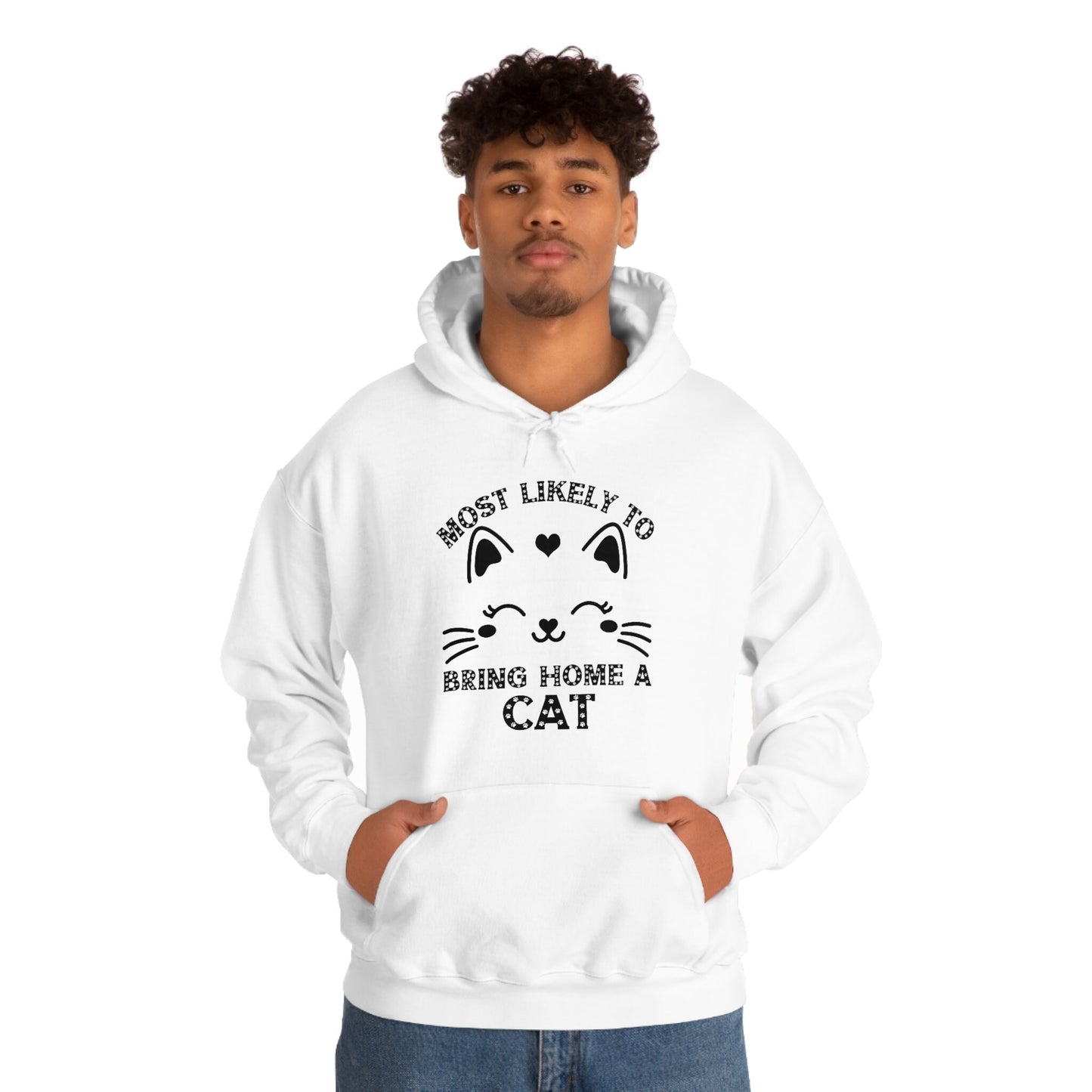 Most Likely to Bring Home a Cat Unisex Heavy Blend Hooded Sweatshirt