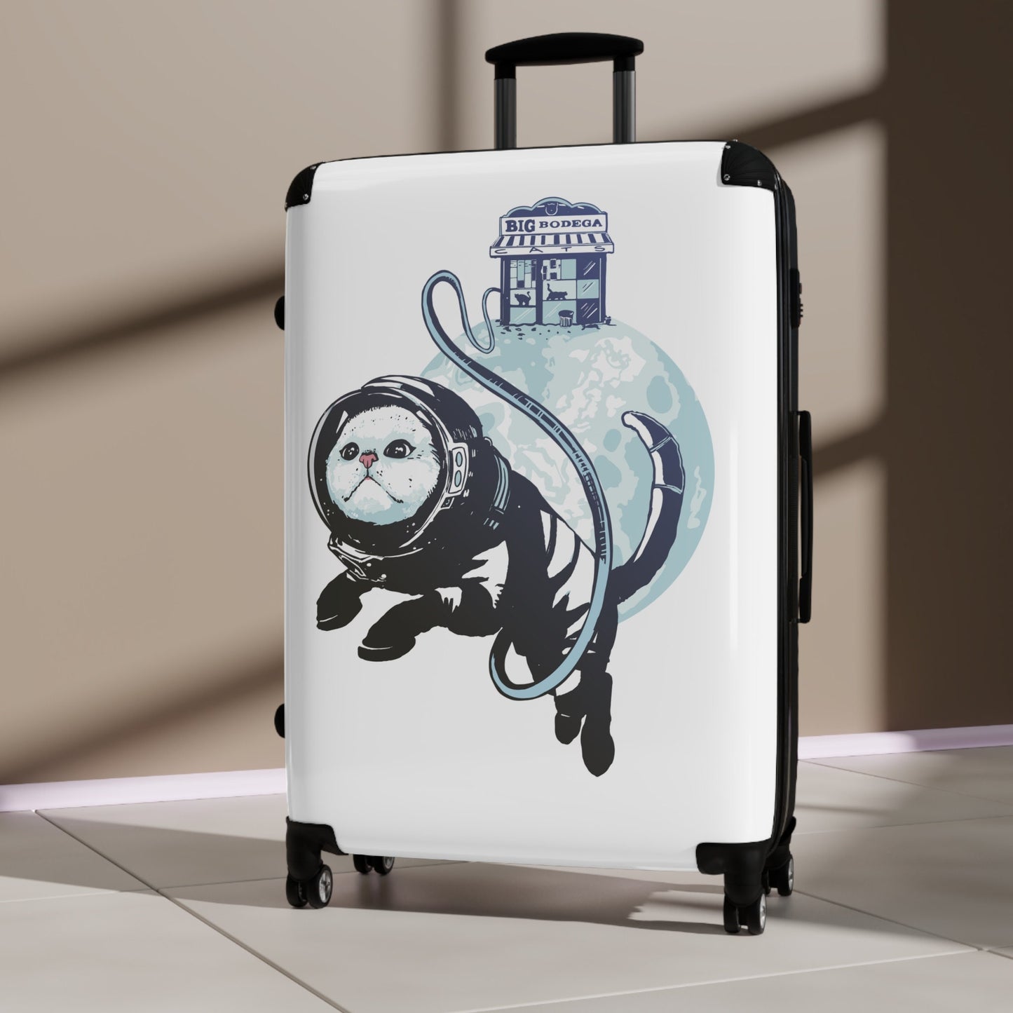 Astronaut Space Cat, Carry On Luggage, Cabin Bag, Custom Luggage, Unique Travel Bag, Cat Lover Gift, Kids Carry on Suitcase