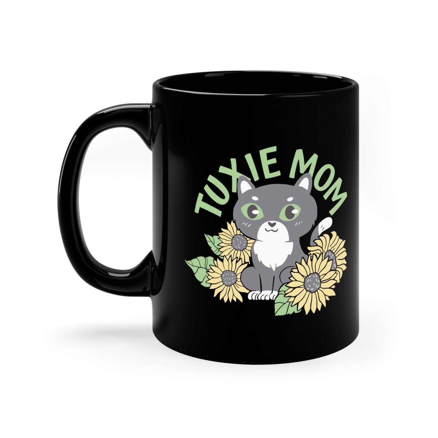 Tuxedo Cat Mug, Black and White Cat Gift, Funny Cat Coffee Cup, Gifts for Cat Lovers, Cat Mum or Dad Gift, Gift from the Cat 11oz Black Mug