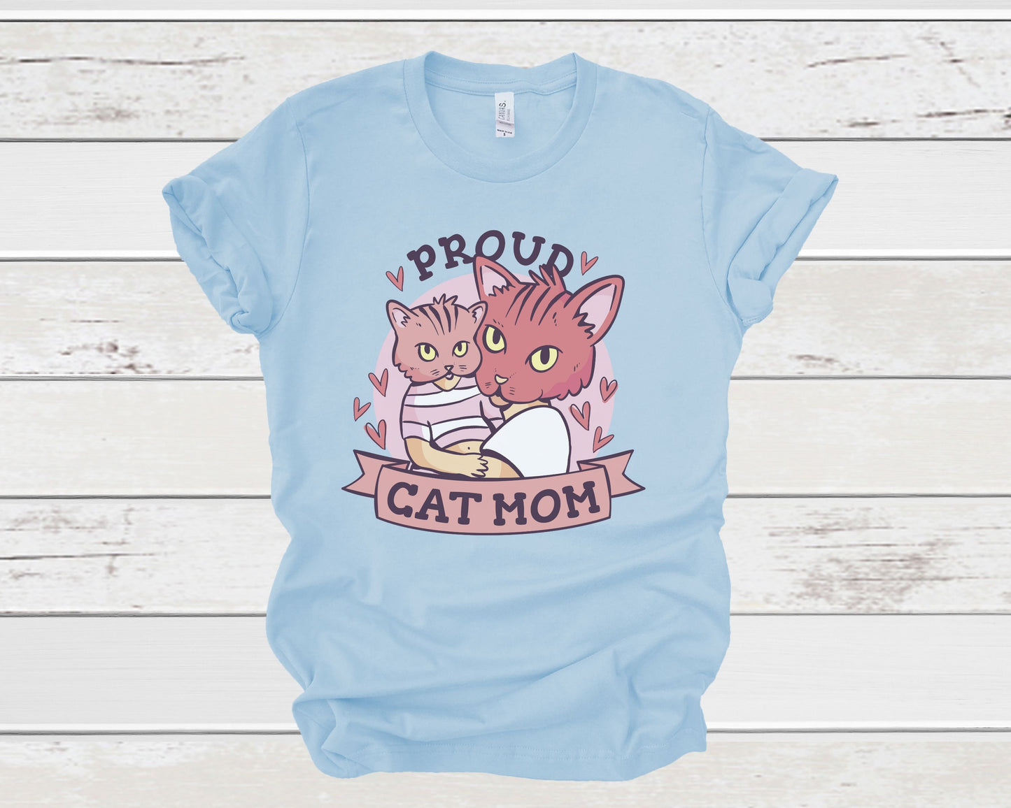 Proud Cat Mom Tee, Cat Mama Tshirt, Gift for Cat Mom, Mother's Day Gift for Cat Lovers, Unisex Short Sleeve Tee for Her