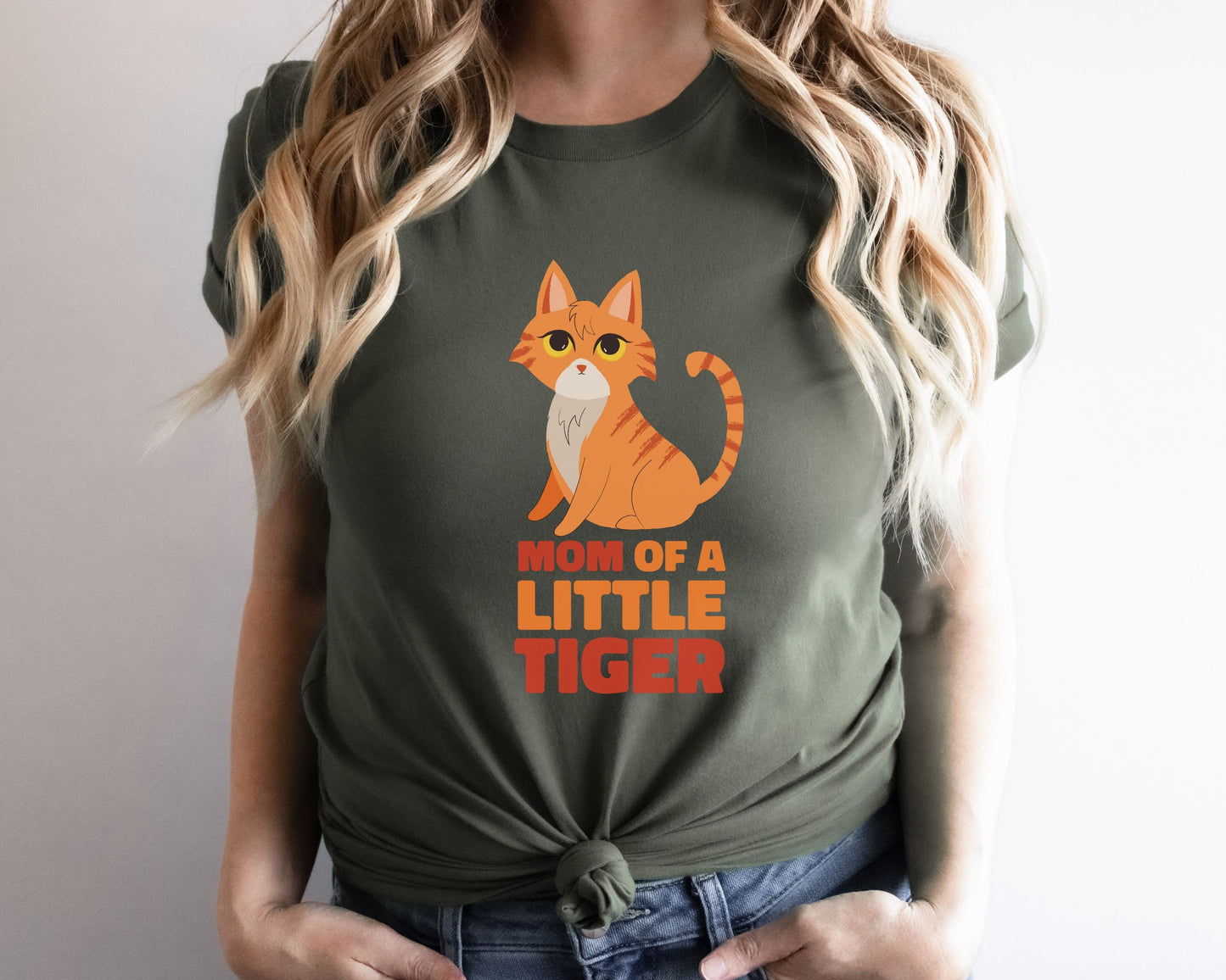 Mom of a Little Tiger, Cat Mama Tshirt, Gift for Cat Mom, Mother's Day Gift for Cat Lovers, Unisex Short Sleeve Tee for Her
