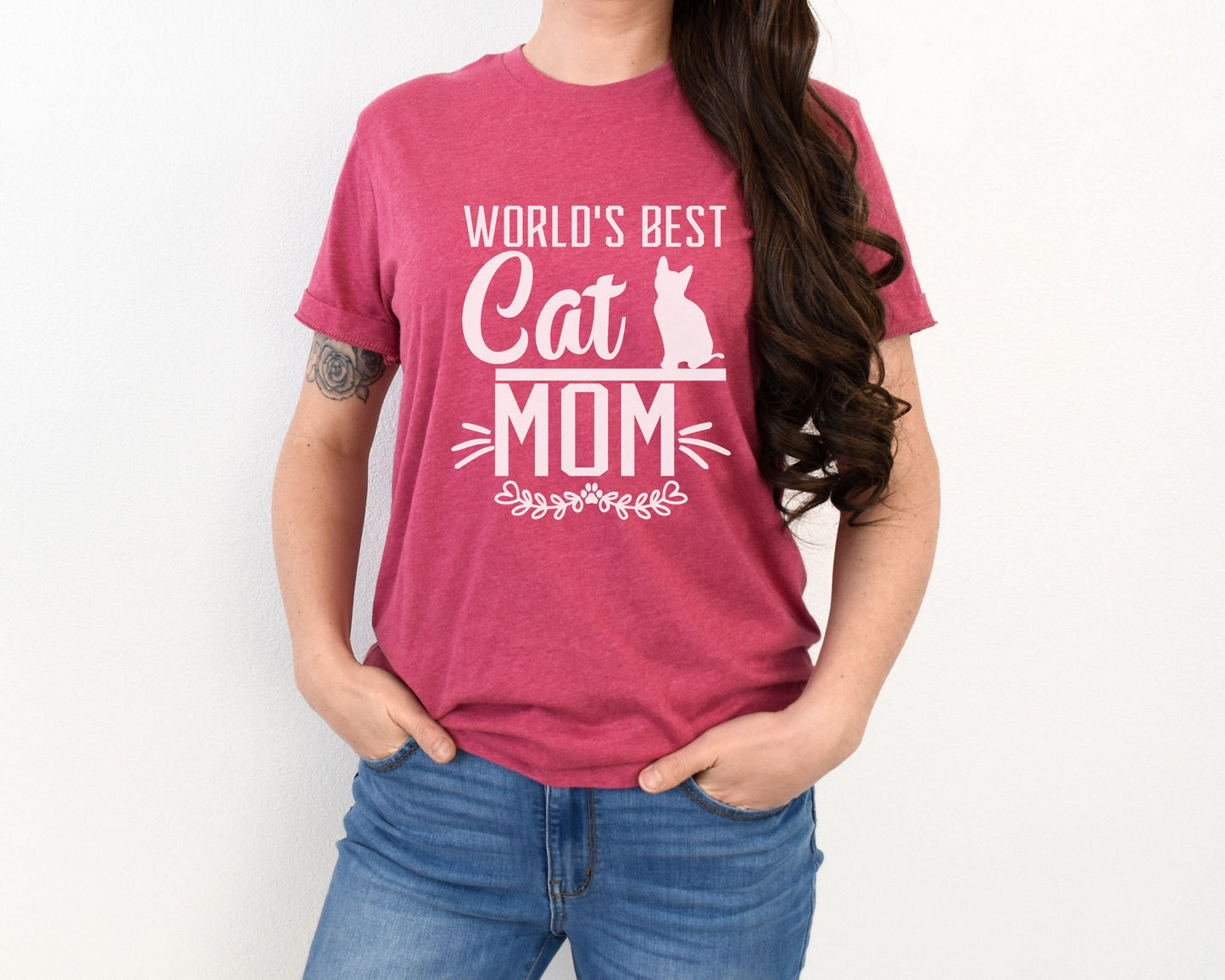 World's Best Cat Mom, Gift for Cat Mom, Mother's Day Cat Gift, Cat Mama Tee