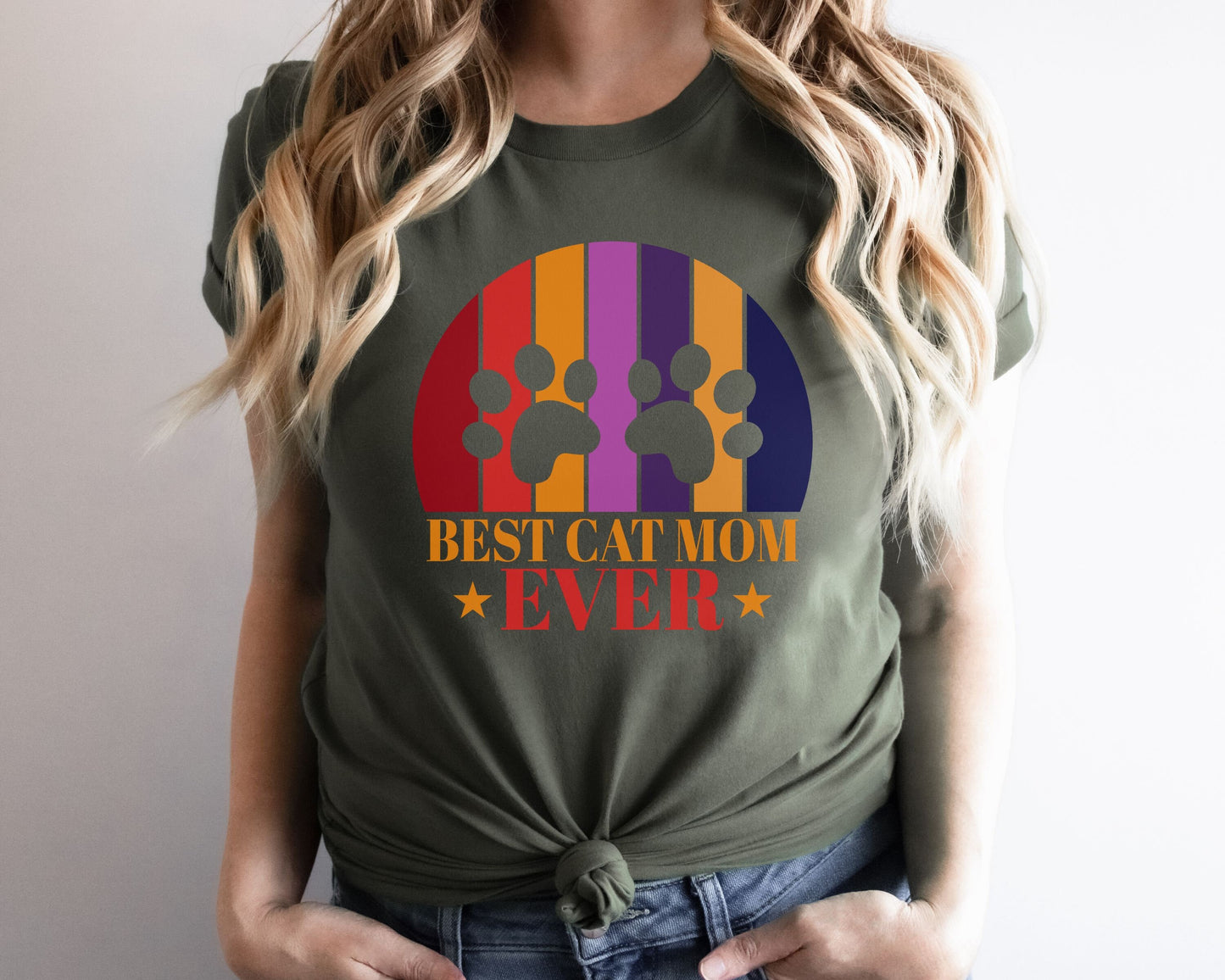 Best Cat Mom Ever, World's Best Cat Mom Gift for Cat Mom, Mothers Day Cat Gift Cat Mama Tee