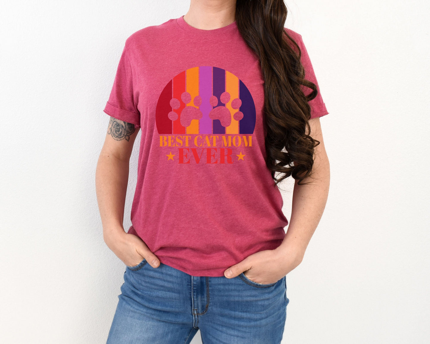 Best Cat Mom Ever, World's Best Cat Mom Gift for Cat Mom, Mothers Day Cat Gift Cat Mama Tee
